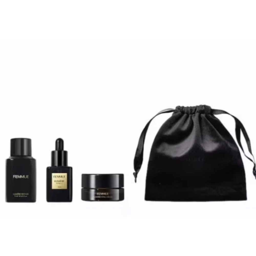 Femmue Lumiere Discovery Kit Vital C Serum Refiner Toner Vital Cream ~ New!! ❤️